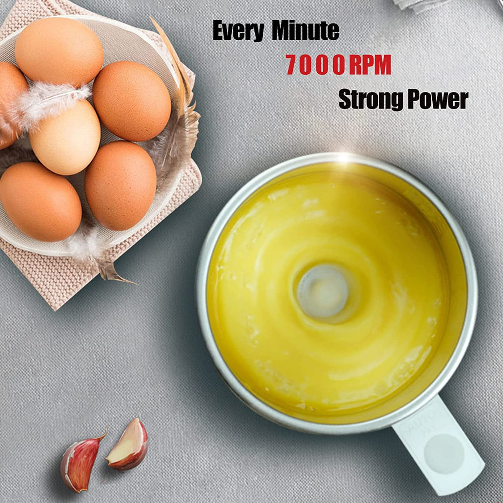 Self Stirring Coffee Mug, 12.2 Oz Electric Mixing Cup with Magnetic Stirrer & Anti-Sedimentation, Rechargeable Travel Mug for Coffee, Milk, Hot Cocoa (White)