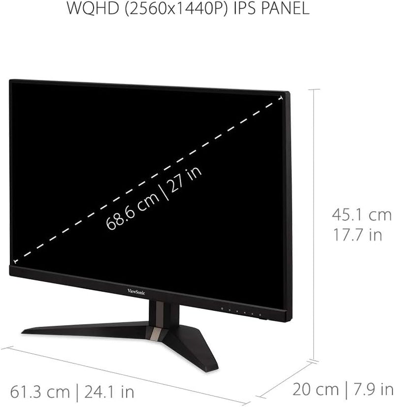 VX2768-2KP-MHD 27 Inch 1440P 1Ms 144Hz IPS Gaming Monitor with Freesync Premium, Eye Care, HDMI and Displayport