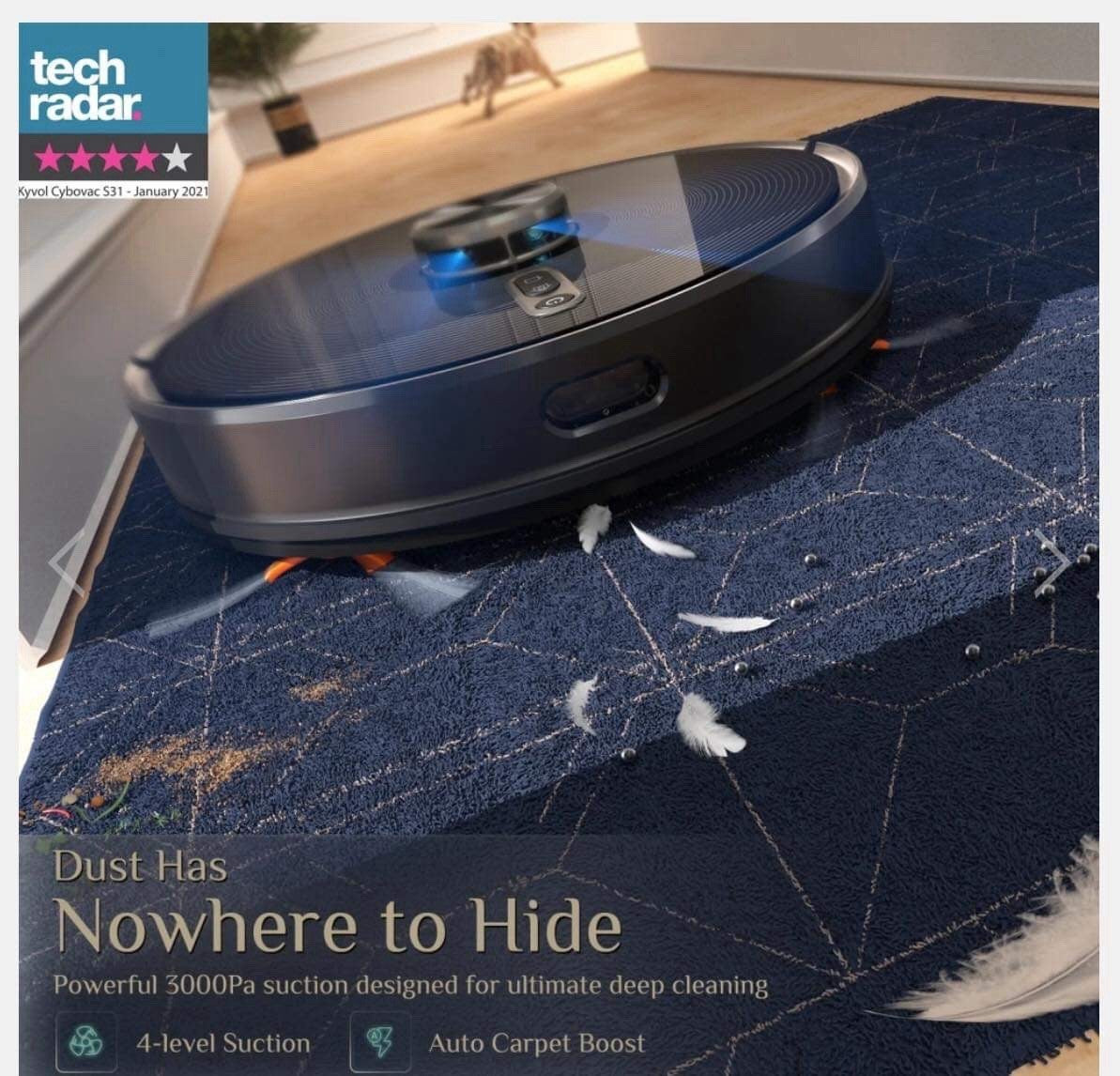 Kyvol Cybovac S31 Robot Vacuum and Mop, Automatic Dirt Disposal Lidar Navigation